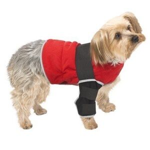 Warm whiskers microwavable hot cold therapy jacket Santa costume dogs si…
